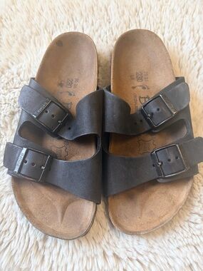 Birkenstock  Black Two-Strap Sandals